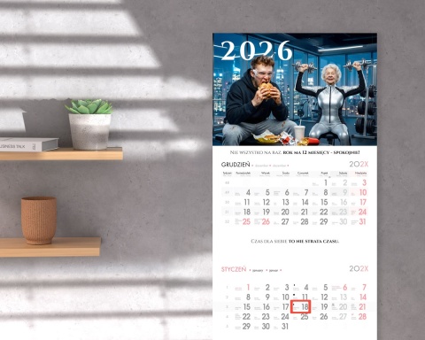 Kalendarz z Babcią Tosią 2026 trójdzielny